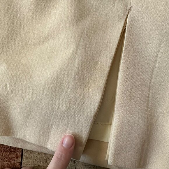 Christian Dior Womens Cream Double-Breasted Blazer & Skirt Set Size 8 - Picture 6 of 16